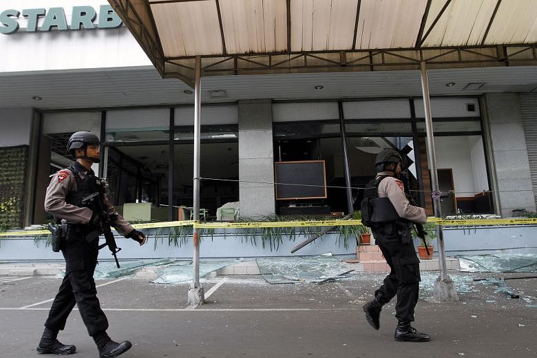 On Jan 4 this year, Jakarta was rocked by several blasts, including one outside a Starbucks cafe (left) and a police post. It is time for Singapore to prepare for the inevitable - an attack, probably on a vulnerable civilian target - and ask ourselves how