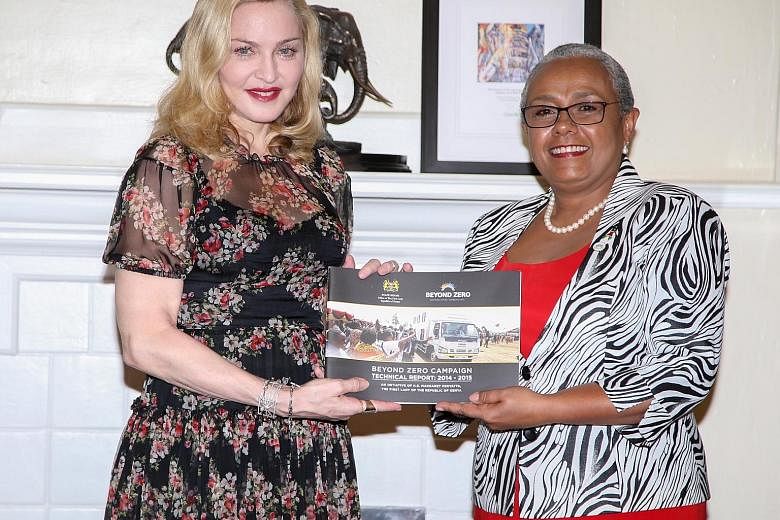 Madonna met Kenyan First Lady Margaret Kenyatta on Monday.