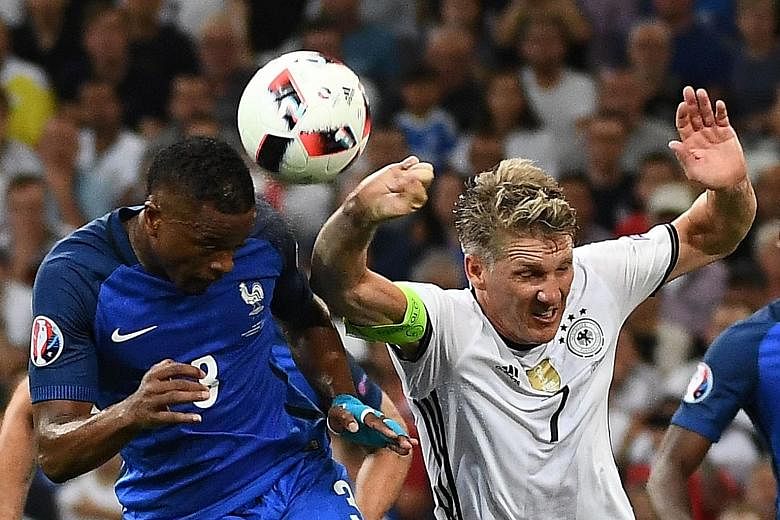 A dejected Germany captain Bastian Schweinsteiger after their 2-0 defeat by France, as his team comes up empty-handed at the European Championship despite reaching at least the semi-finals for a third straight time.