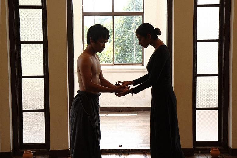 Rianto (left) and Sandhya Suresh navigate the theme of death in Closing Moments.