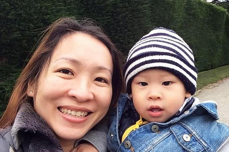 Ms Yeo (with her two-year-old son, Conran) is recovering and looking forward to a manicure and pedicure.
