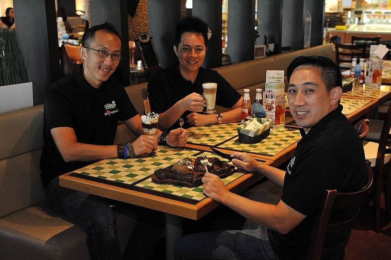 Cousins (clockwise from left) Alvin Say, Jerry Lim and Jason Ong - grandchildren of Jack's Place founder Say Lip Hai - are set to take the restaurant chain on its next lap. Its plans to go regional will start next year in countries like Vietnam and M