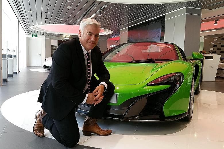 McLaren Automotive director of design Frank Stephenson with the 650S convertible. He was in Singapore for a design forum this week.