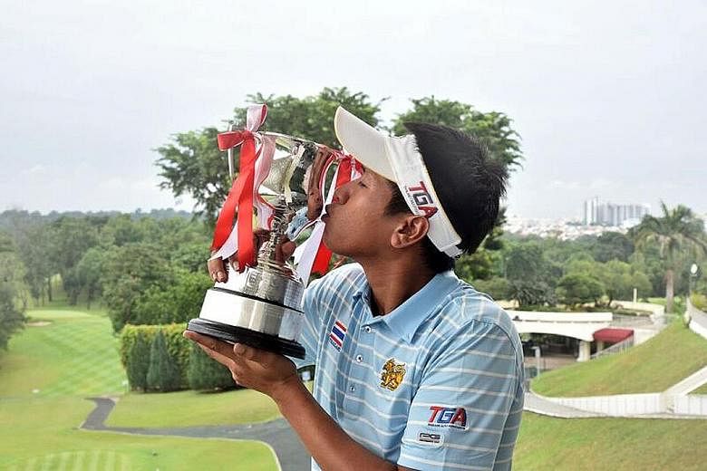 Kammalas Namuangruk savours success with the Singapore Open Amateur trophy. He also secured a spot in next year's SMBC Singapore Open.