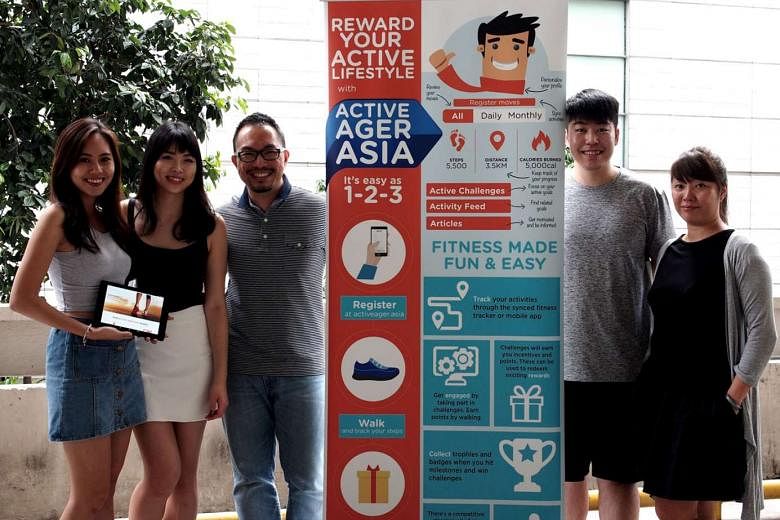 The Active Ager Asia team, with founder and managing director Aaron Kong (third from left). 