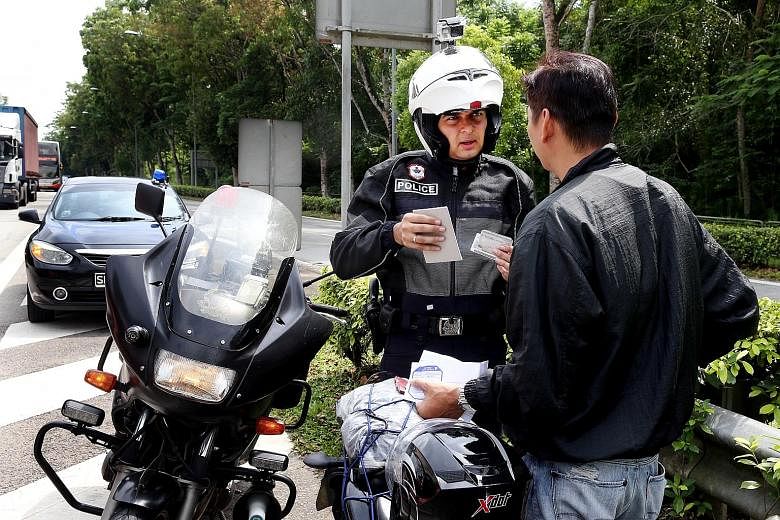 Covert police officers wearing black jackets and riding black motorcycles have been patrolling the streets since last month.