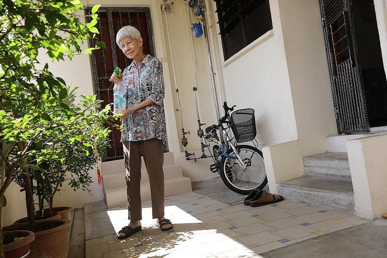 Madam Low Sok Chin, 70, is concerned that the two steps separating her three-room HDB flat from the corridor may make it difficult to take her husband, who suffered a stroke last month, out for his medical appointments. "It is comforting to know that