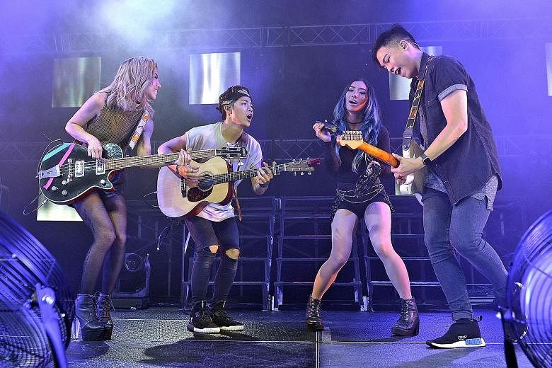 A confident showcase by The Sam Willows' (from left) Narelle Kheng, Benjamin Kheng, Sandra Riley Tang and Jonathan Chua.
