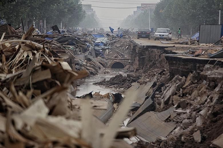 A flash flood near the town of Xingtai in Hebei province provoked particular outrage after locals accused officials of trying to cover up the cause of the disaster.