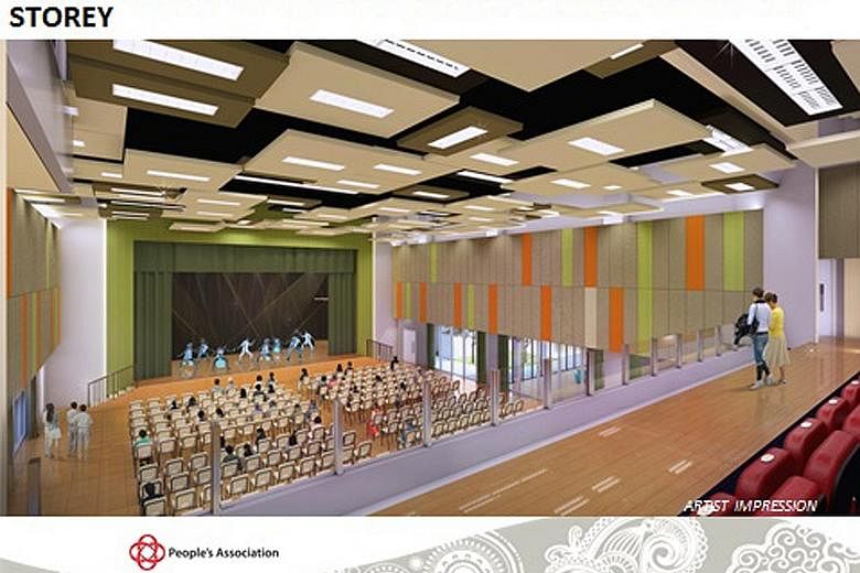 From top: The renovated structure will boast a new facade, a larger multi-purpose hall to fit in more guests during events, and a new garden to lend extra room for outdoor activities. The Teck Ghee Community Club is one of the older CCs in Singapore.