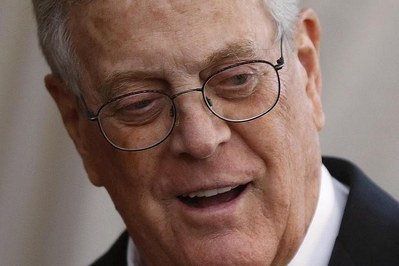 Charles (top) and David Koch lead a network with wealth and reach.