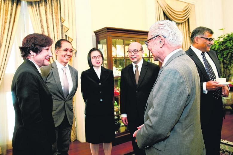 From left: Justice Prakash, Justice Tay, JC Lim and JC Pang were sworn in yesterday.