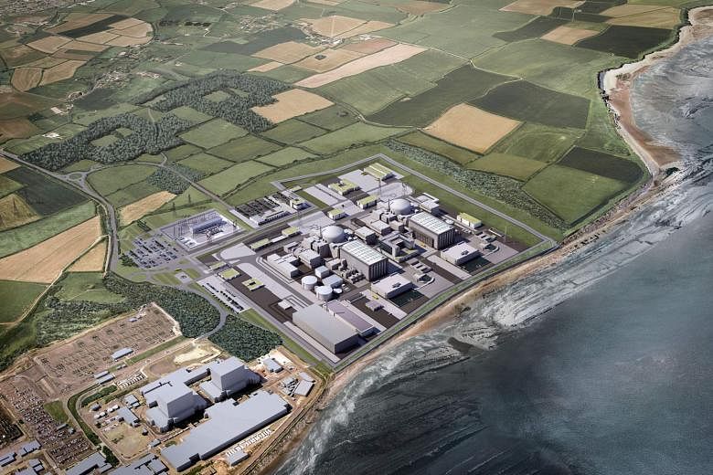 A computer-generated image of the French energy producer EDF's proposed two nuclear reactors at their Hinkley Point power plant in south-west England. The signing ceremony for the $32 billion project, to be built by France with Chinese investment, was mea