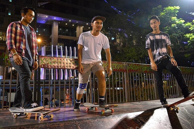 Brothers and skateboarders (from left) Feroze, Farris and Firdaus Rahman could be among Team Singapore's medal hopefuls in the 2020 Games, if a National Sport Association for the sport is established. Of the new Olympic sports, only sport climbing, k