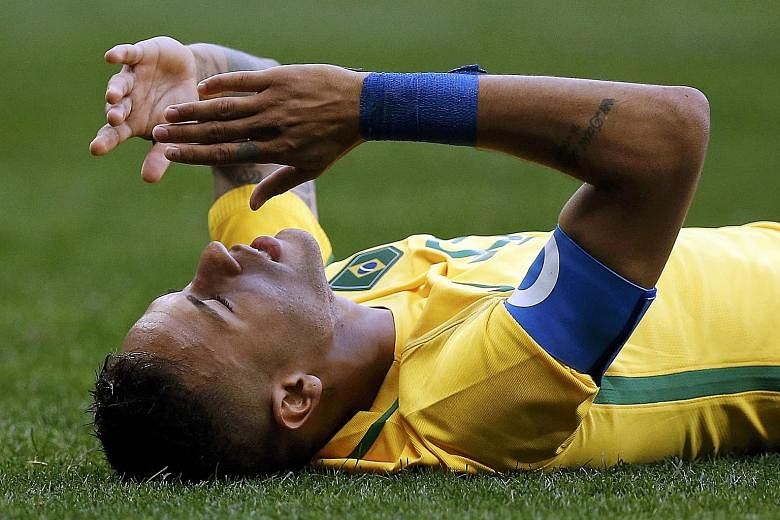 Frustration gets the better of Neymar after yet another missed chance during the 0-0 opening draw against South Africa, one which the Brazil captain and talisman considers a defeat. He urges his team-mates to keep calm for their must-win clash agains