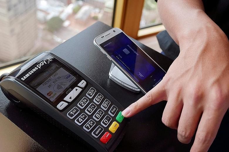 A survey of South Korean households showed that 85.6 per cent make purchases online with their phones and 31.8 per cent use contactless payment systems such as Samsung Pay.