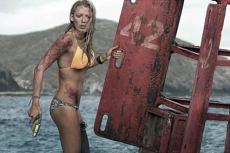Blake Lively plays a medical student stranded in the feeding grounds of a great white shark.