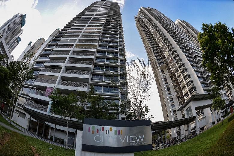 The couple who are selling the 28th-floor flat at City View in Kallang bought it for about $700,000 when the premium public housing project was launched in 2008. The five-room flat has views of the Sports Hub and the sea.