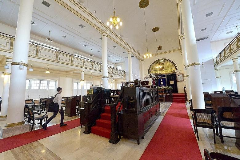 Built in 1878, the Maghain Aboth in Waterloo Street is the oldest surviving synagogue in South-east Asia. It is one of two synagogues for Singapore's Jewish community. The other is the Chesed-El Synagogue in Oxley Rise. Both were gazetted as national