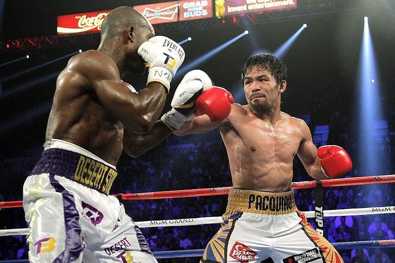 Pacquiao facing off with Timothy Bradley Jr in April in their WBO international welterweight title bout in Las Vegas.