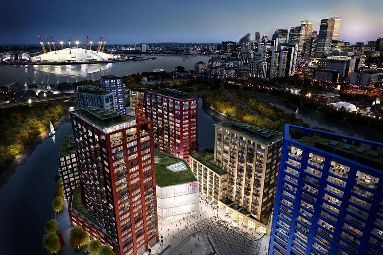 An artist's impression of the London City Island project which is jointly developed by Malaysian developer Ecoworld and UK-based Ballymore.