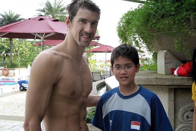 This photo of a young Joseph Schooling meeting his hero Michael Phelps in Singapore in 2008 has gone viral. Many have been raving about the Singaporean's performance and his friendship with Phelps since his triumph over his idol.