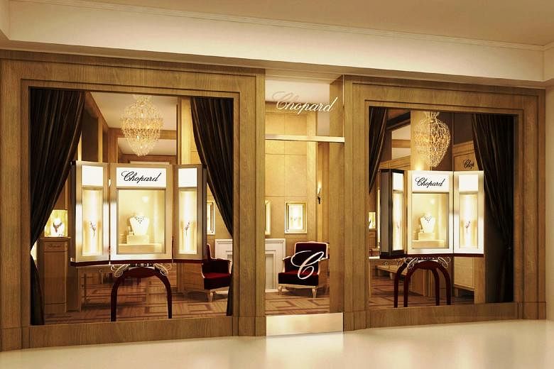 A Chopard boutique in Ngee Ann City. The Swiss company, known for its watches and jewellery, did not know that Chew was embezzling its money until the Commercial Affairs Department started investigating her after a tip-off. She was sacked in August 2012. 