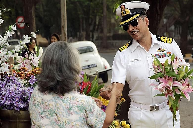 Akshay Kumar as naval commander Rustom in the romance-thriller film.