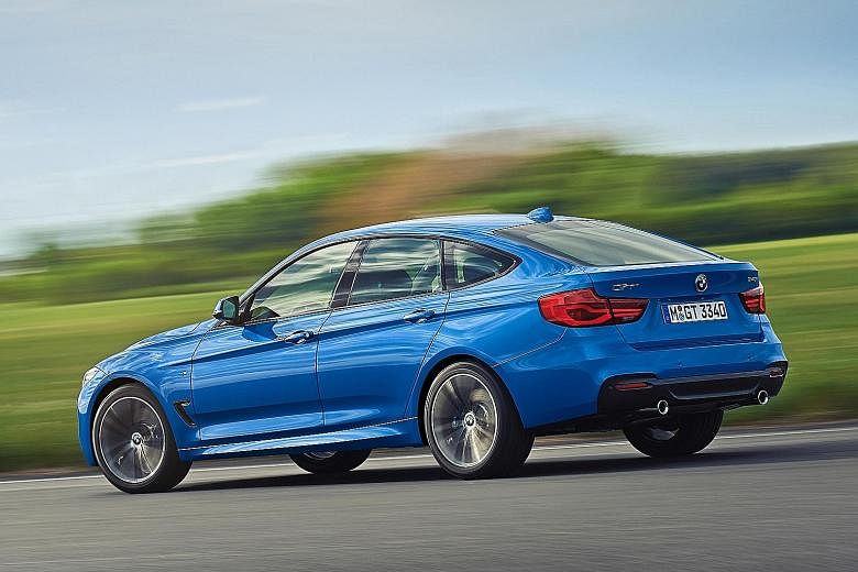 The BMW 340i Gran Turismo accelerates to top speed with little drama.