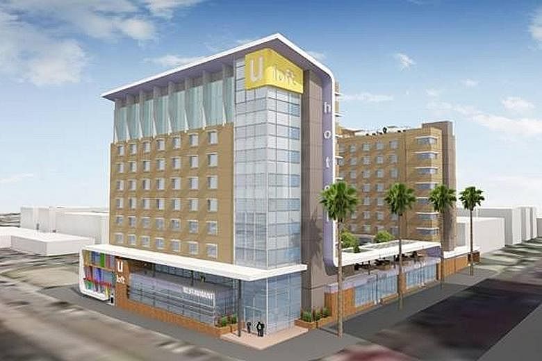An artist's impression of Chiwayland's maiden project in the US - a mixed-use development in Los Angeles, which will comprise 60 residential units and a 250-room hotel.