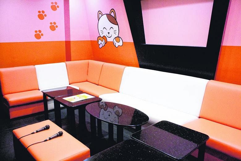 Rooms at Manekineko Orchard Cineleisure come with illustrations of the mascot cat.