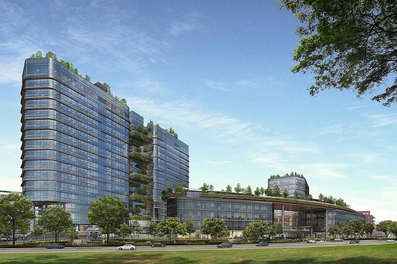 Including those already sold, a total of 365 office units and 101 small-office- loft-offices are up for grabs at Woods Square (left) in Woodlands. Both types of offices are priced from $1,700 to $2,230 per sq ft.