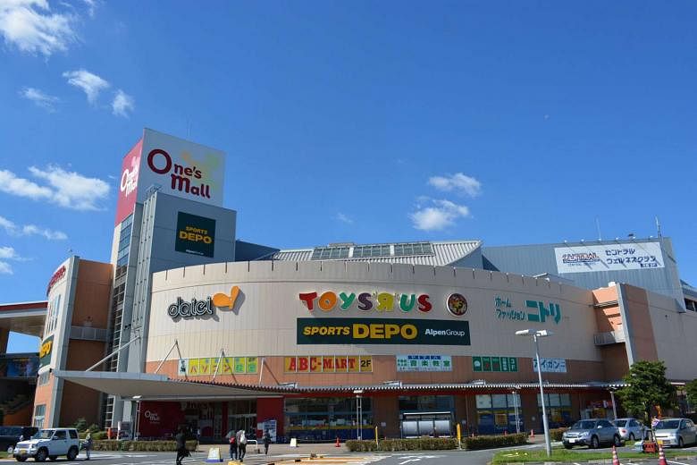 The trustee- manager for Croesus notes that the gross revenue for the previous year was lower as One's Mall (left) in Chiba in Japan, which was acquired in October 2014, contributed to turnover for only 81/2 months instead of a full year. 