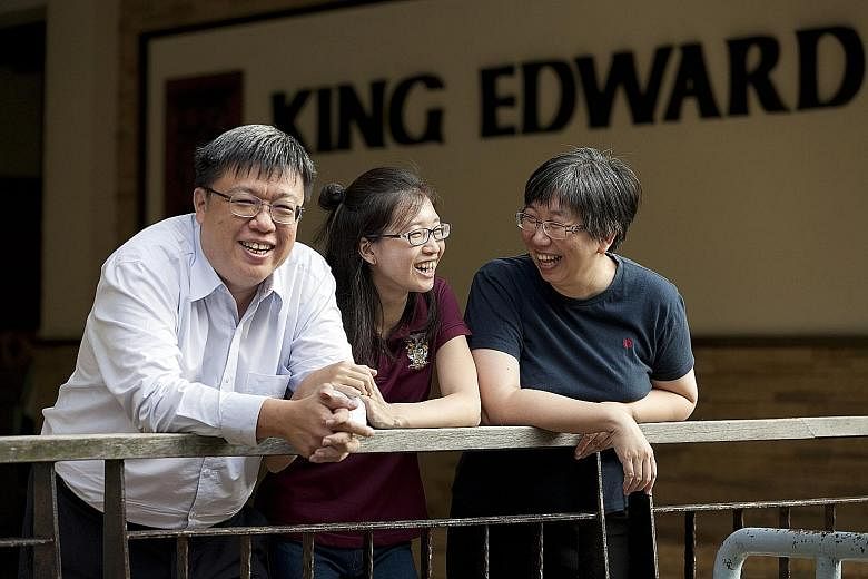 Dr Lee Kooi Cheng (above) took over as King Edward VII hall master last month. At left are current hall resident Lee Qing Hui, with dad Lee Chien Earn and mum Lim Peck Seah, who are hall alumni.