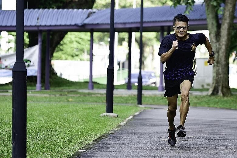 Mr Ng's fitness routine keeps him focused, but he does allow himself one to two "cheat days" a week.