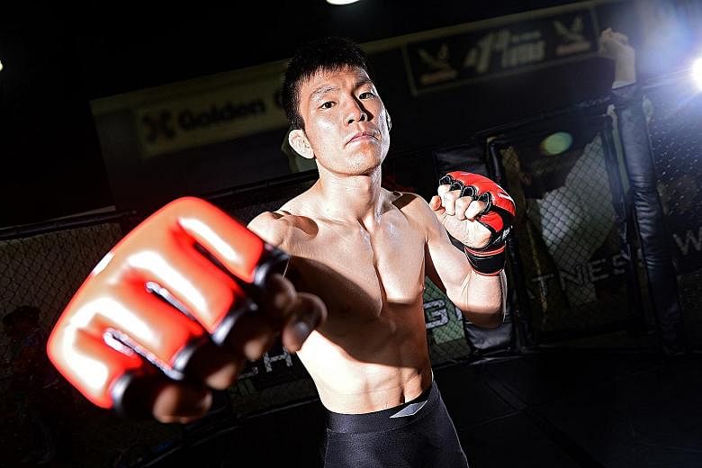 Japanese veteran Shinya Aoki (left) will defend his lightweight belt against the Philippines' Eduard Folayang in Singapore on Nov 11.