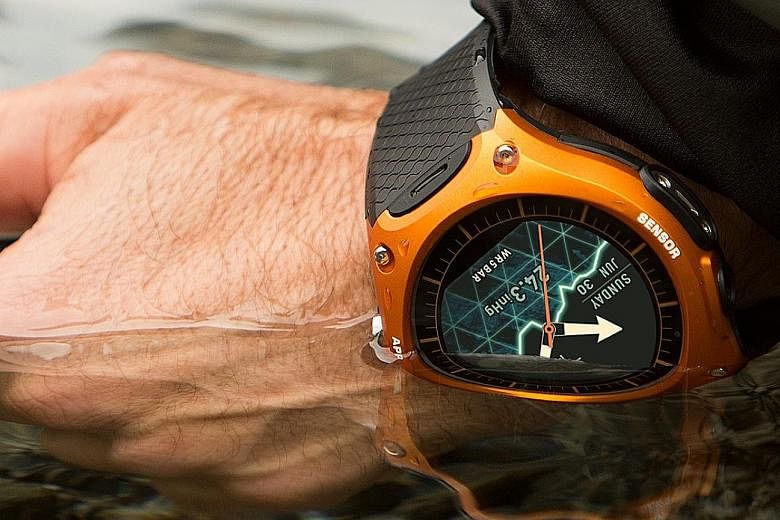 The Casio WSD-F10 is built to withstand the great outdoors and is water-resistant to a depth of 50m.