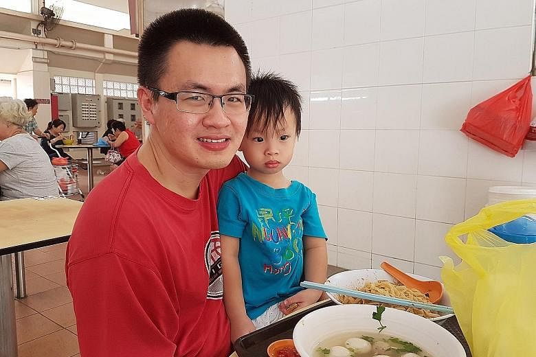 Mr Tan Kok Soon with his three-year-old son Jarrell Tan. The Bedok North Avenue 3 resident is not taking any chances even though Zika is not known to have a serious impact on young children. He makes sure his three children apply repellent before goi