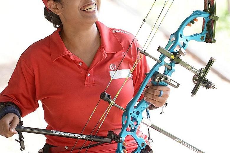 To train up for the Paralympics, para-archer Syahidah Alim stepped up her training to six hours a day, six days a week, shooting more than 200 arrows during each of her sessions. She also hits the gym and swims regularly.