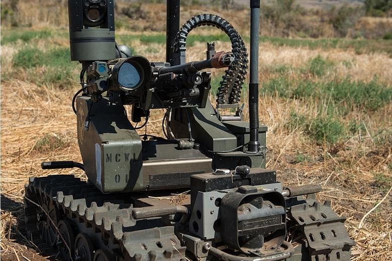 The US Marine Corps' Modular Advanced Armed Robotic System is an example of AI being used in warfare. As machines become more capable, five leading tech companies have come together to discuss the impact of AI on our lives.