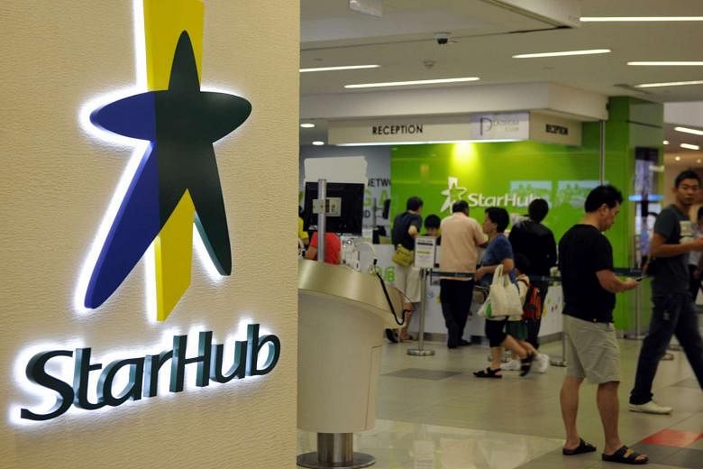 -4.4% StarHub shares slip 16 cents to $3.47. 