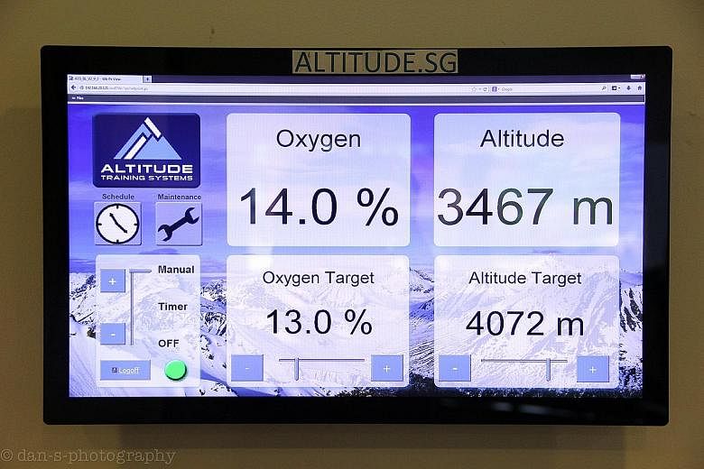The live high, train low method is often practised in simulated hypoxic environments like the Altitude House at the Singapore Sports Institute.