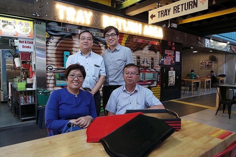 The movers and shakers behind the tagging system are (clockwise from left): Ms Lim Peck Hui, managing director of Tunity Technologies; Mr He Wei, principal research engineer at SIMTech; Mr Allen Chung, manager at Tunity; and Mr Chung Say Kin, directo