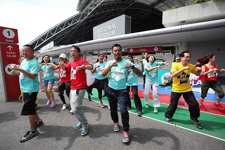 One of the highlights of the Sept 17 Sports Hub Community Play Day will be the Experience Sports programme, where organisers hope to have a record number of people doing zumba together in Singapore. More than 2,500 people have signed up.