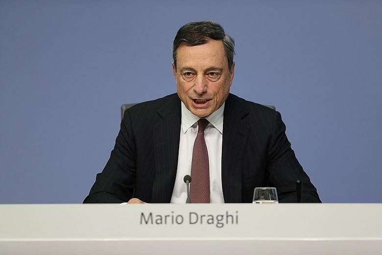Mr Draghi says the European Central Bank is studying how it might potentially change its asset-buying programme.