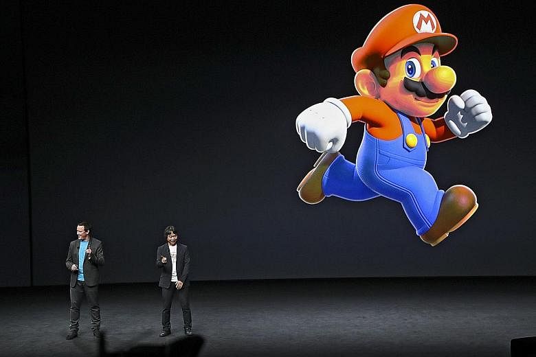 Mario making a star appearance at Apple's iPhone release event in San Francisco on Wednesday. Nintendo's announcement that Super Mario Run will be available on smartphones follows years of anticipation that the company's iconic characters and mobile 