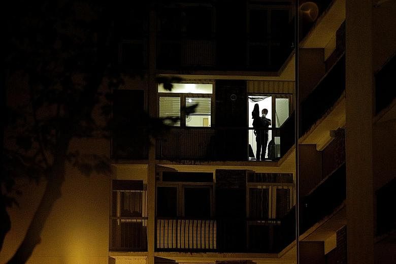 A forensics officer at work inside the building in Boussy-Saint-Antoine, near Paris, where three women were arrested in connection with a car laden with gas cylinders found near Notre Dame Cathedral. The women are suspected of plotting a terror attac