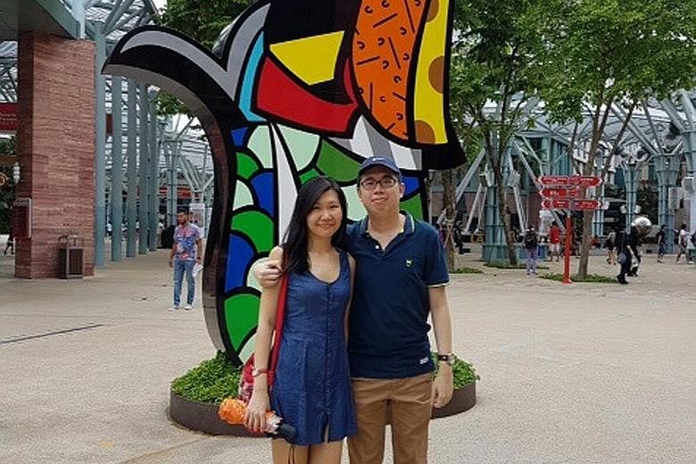 Mr Chee with his girlfriend, Ms Pham Nguyen Tuong Van, 28. Mr Chee writes on education, legal and social issues, having been trained in social sciences and the law.