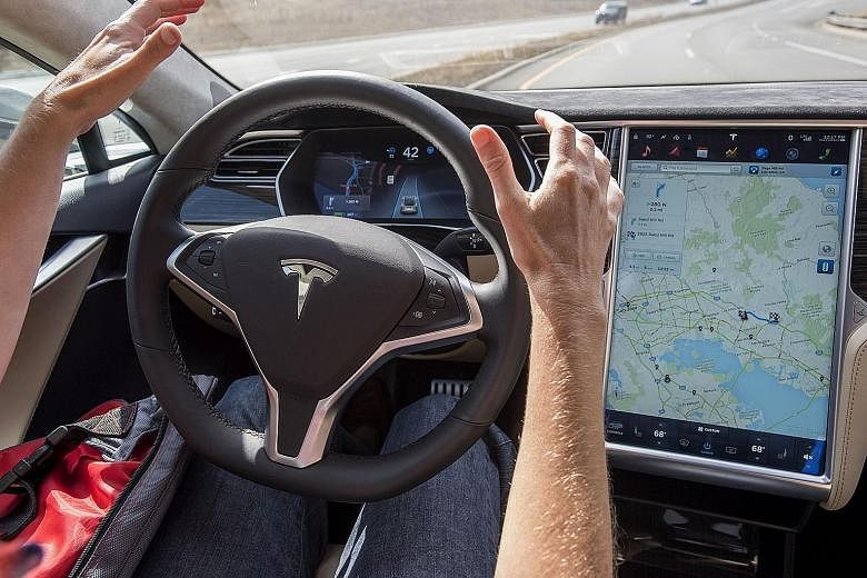 Tesla's updated system will now sound warnings if drivers take their hands off the wheel at speeds above 72kmh for varying periods of time, depending on whether there are vehicles ahead.