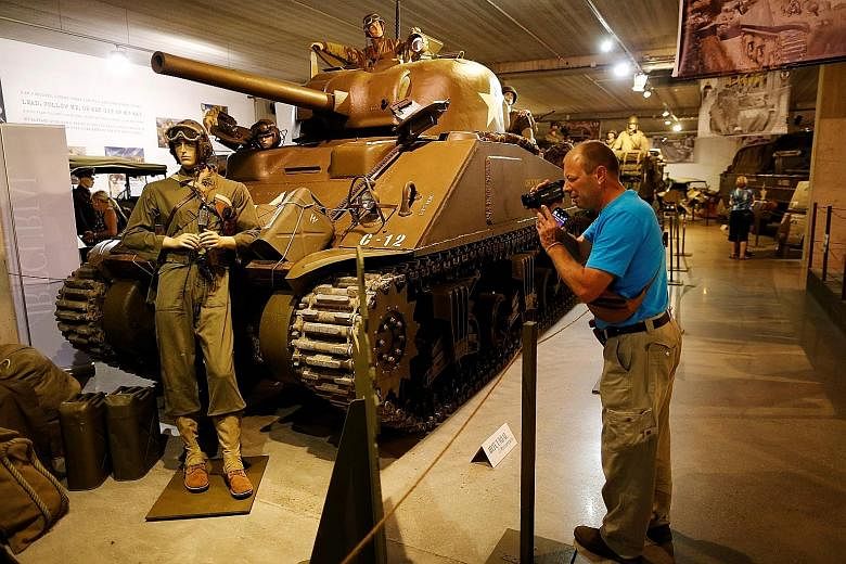 A WWII 1944 Chrysler M4A4 Sherman tank on display at the Normandy Tank Museum in Catz, north-western France. The museum is shutting because of a 30 per cent drop in visitors this year, which it blames on terror attacks in France in the past two years